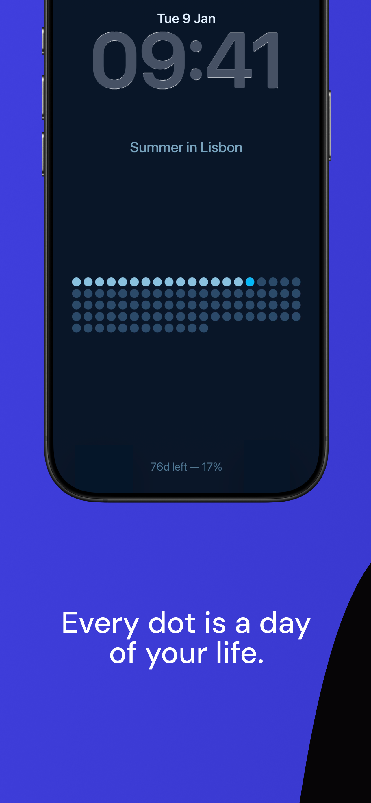 Dot grid representing days
