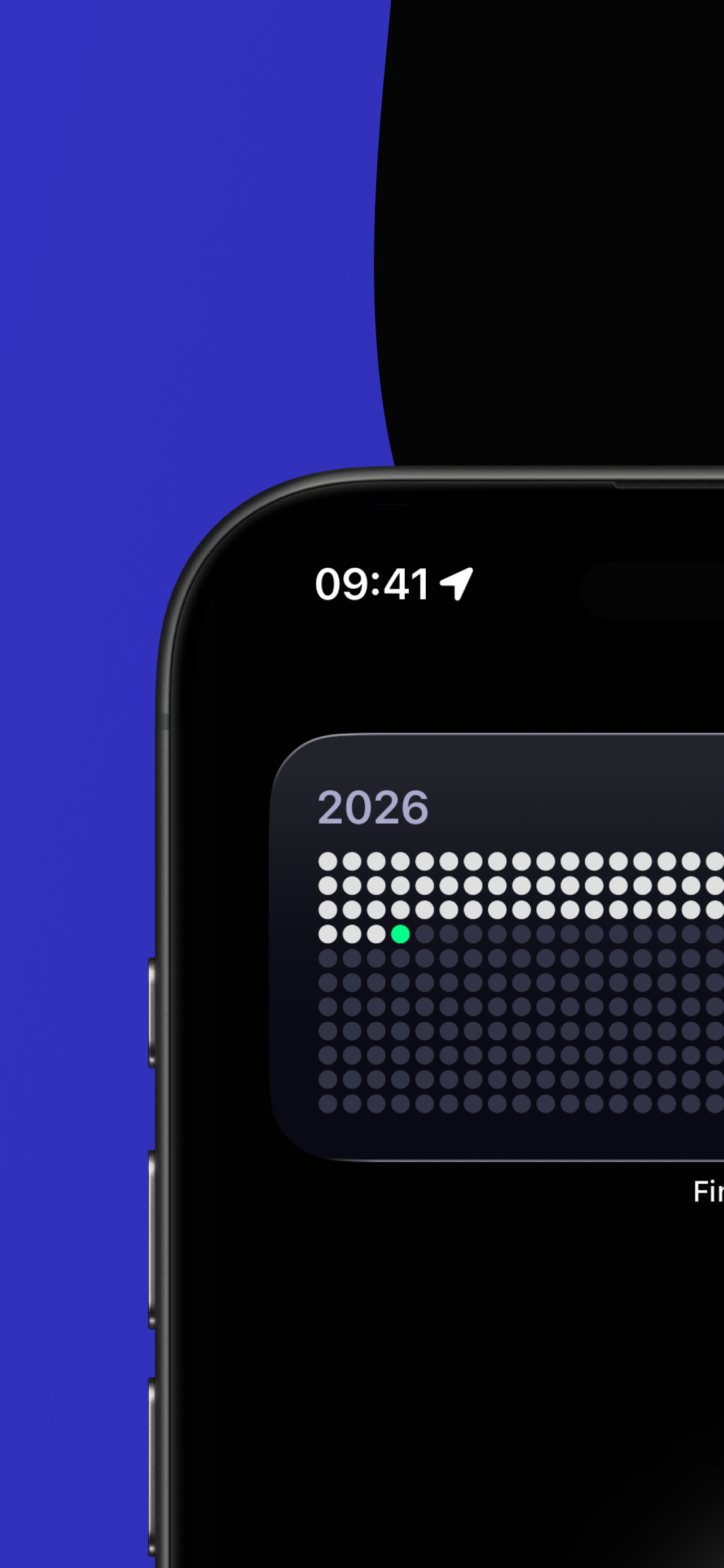 iPhone mockup with Finiti wallpaper